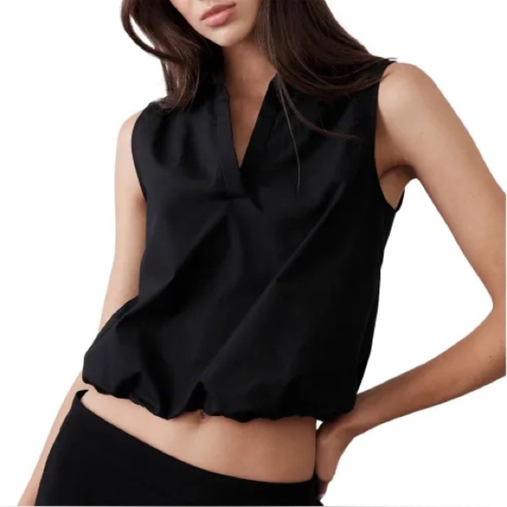 NWT Banana Republic collared poplin top
